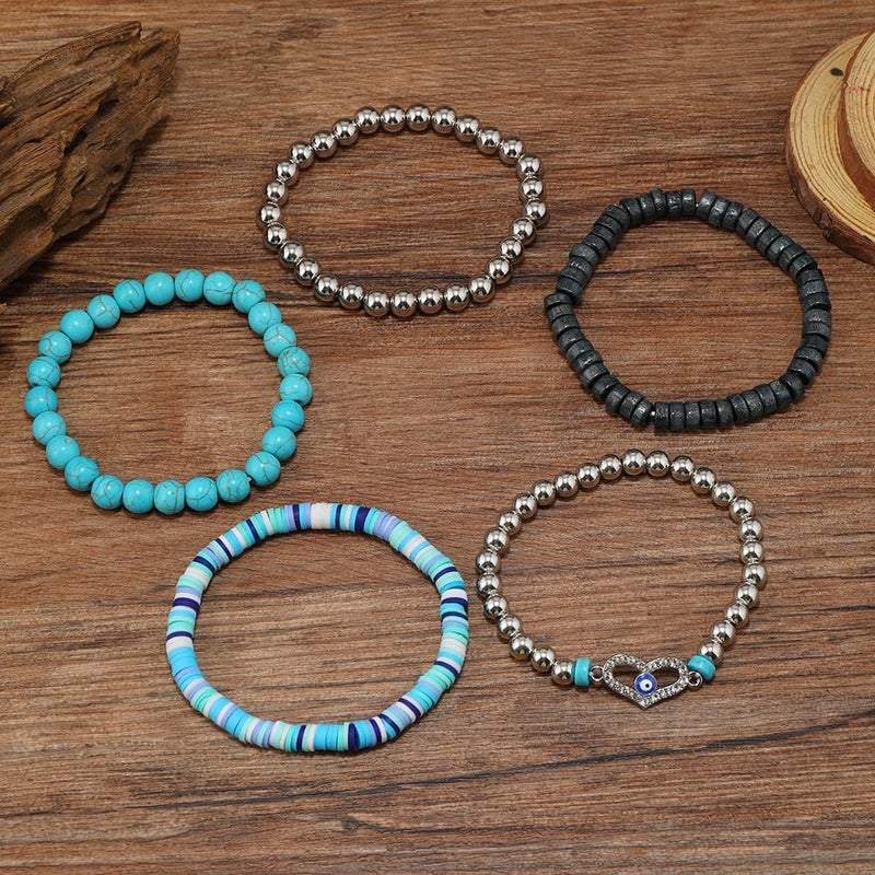 JAVMOO Gothic Bracelet Adjustable Punk Braided Leather Multilayer Grunge Set Bracelets Emo Metal Cuff Wrap Bangles Meaningful Gift - Image 4